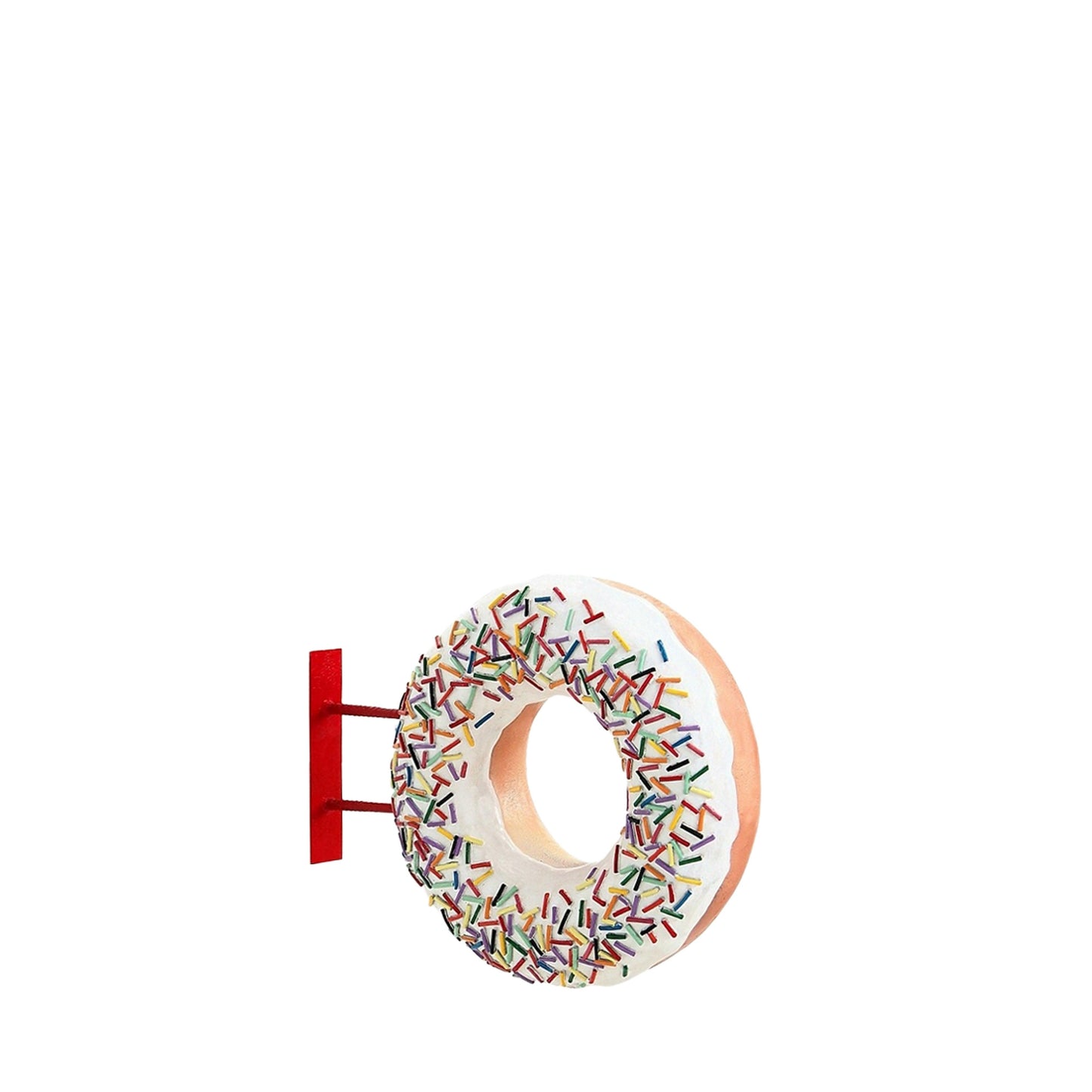 Hanging White Donut Statue