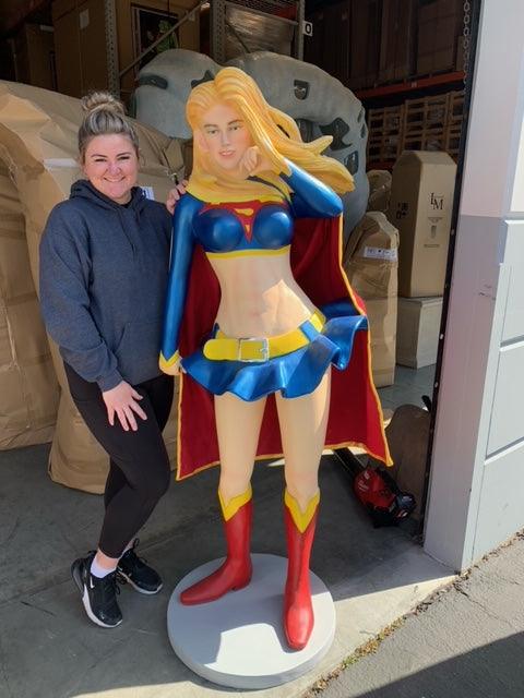 Muscle Girl Super Hero Life Size Statue