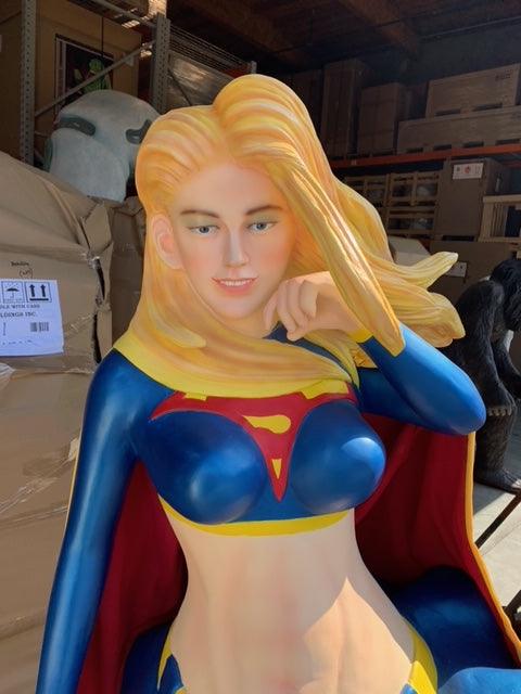 Muscle Girl Super Hero Life Size Statue