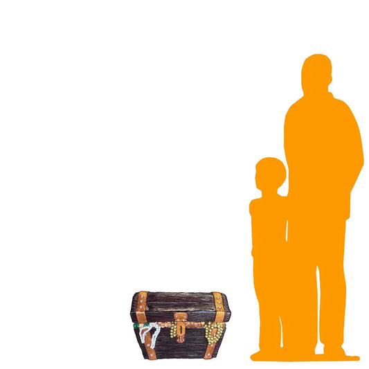 Small Treasure Chest Closed Statue LS113TC-JR0042-H