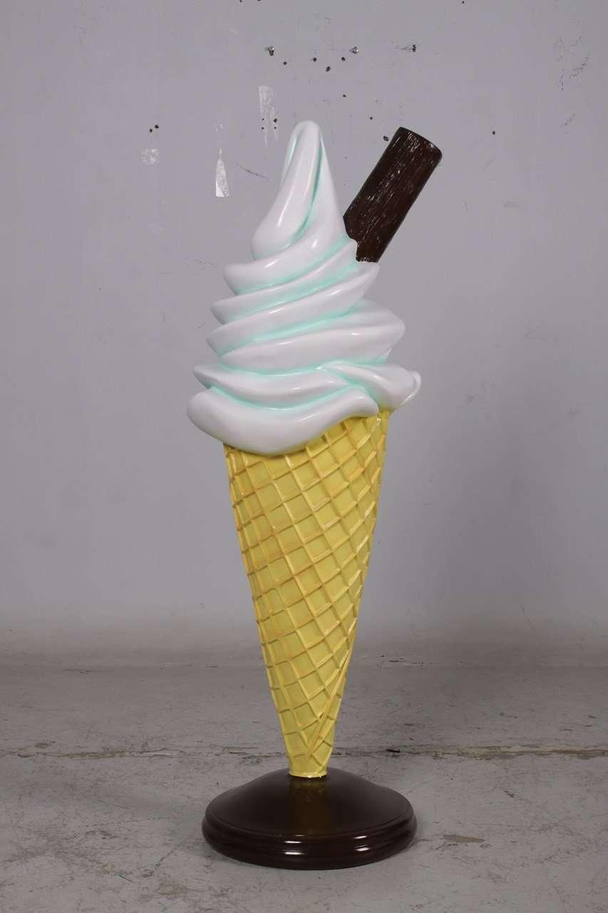 Small Mint Green Soft Serve Ice Cream Statue