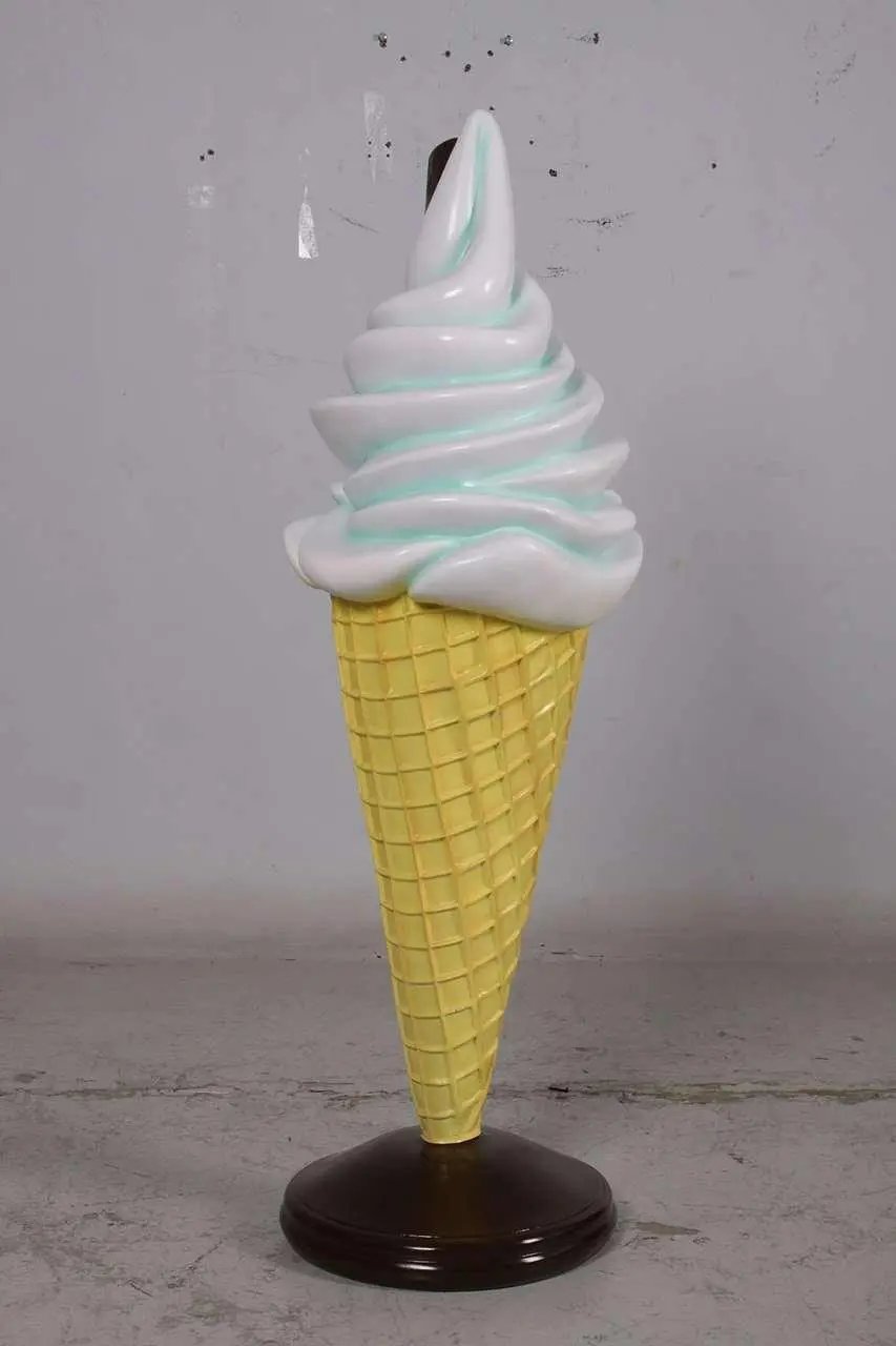 Small Mint Green Soft Serve Ice Cream Statue R0336MG-JR0045-H