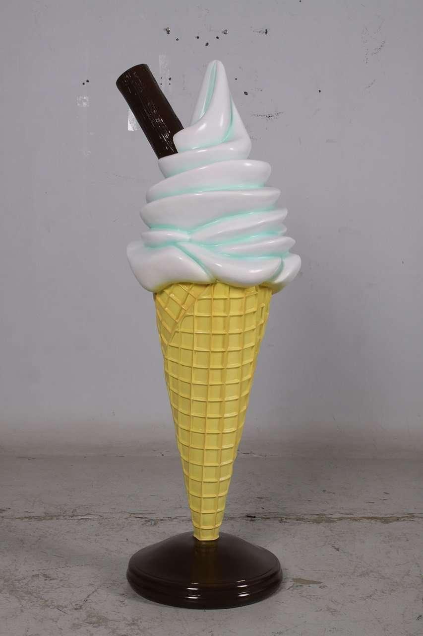 Small Mint Green Soft Serve Ice Cream Statue