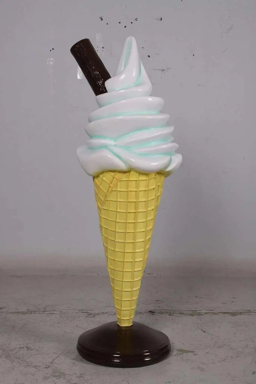 Small Mint Green Soft Serve Ice Cream Statue R0336MG-JR0045-H