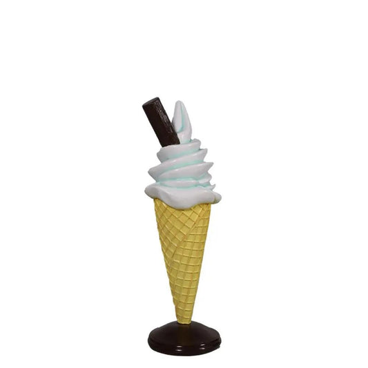 Small Mint Green Soft Serve Ice Cream Statue - LM Treasures Prop Rentals