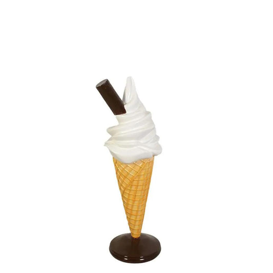 Small Vanilla Soft Serve Ice Cream Statue - LM Treasures Prop Rentals