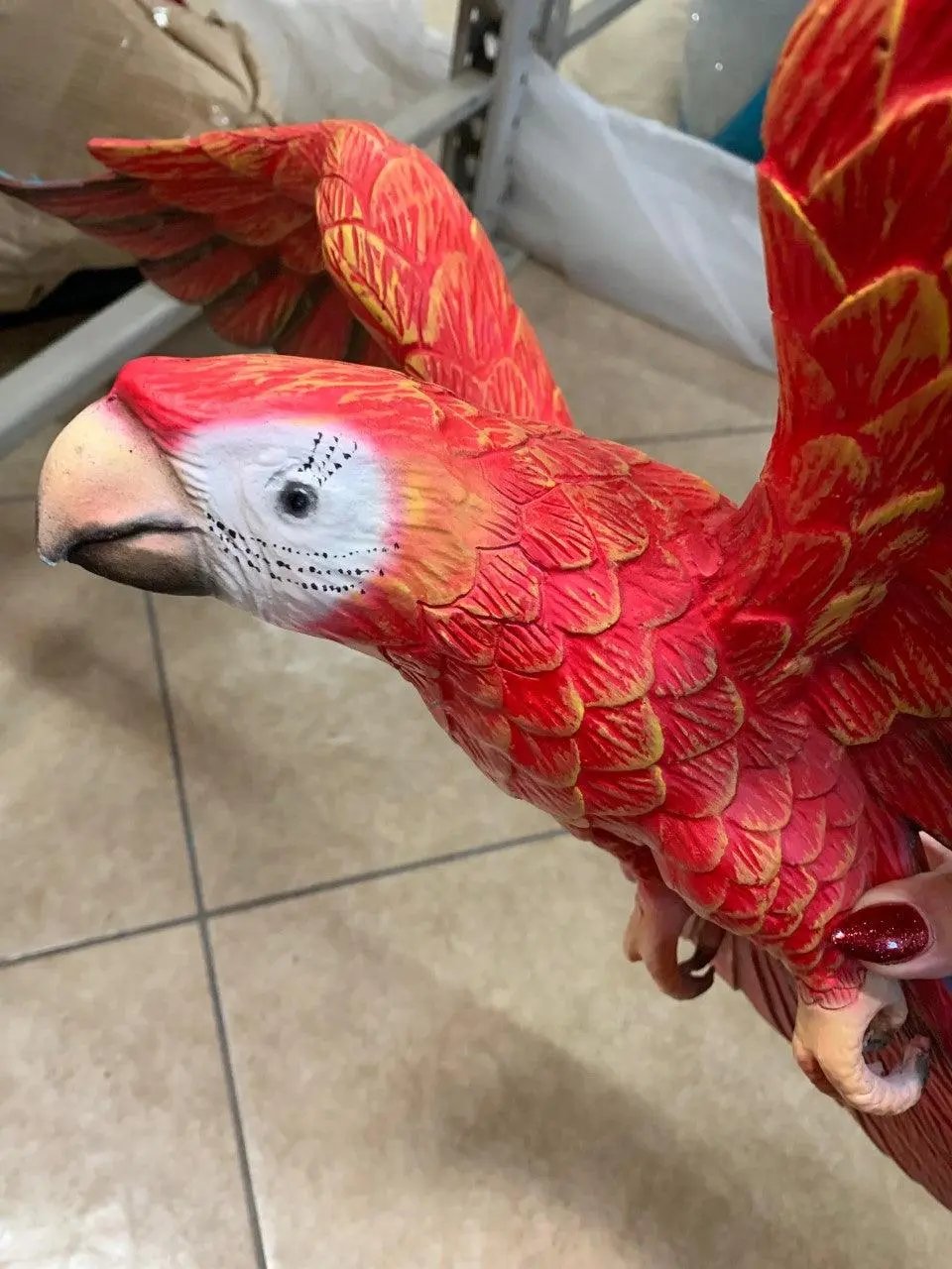 Red Flying Parrot Statue A0420-JY-A