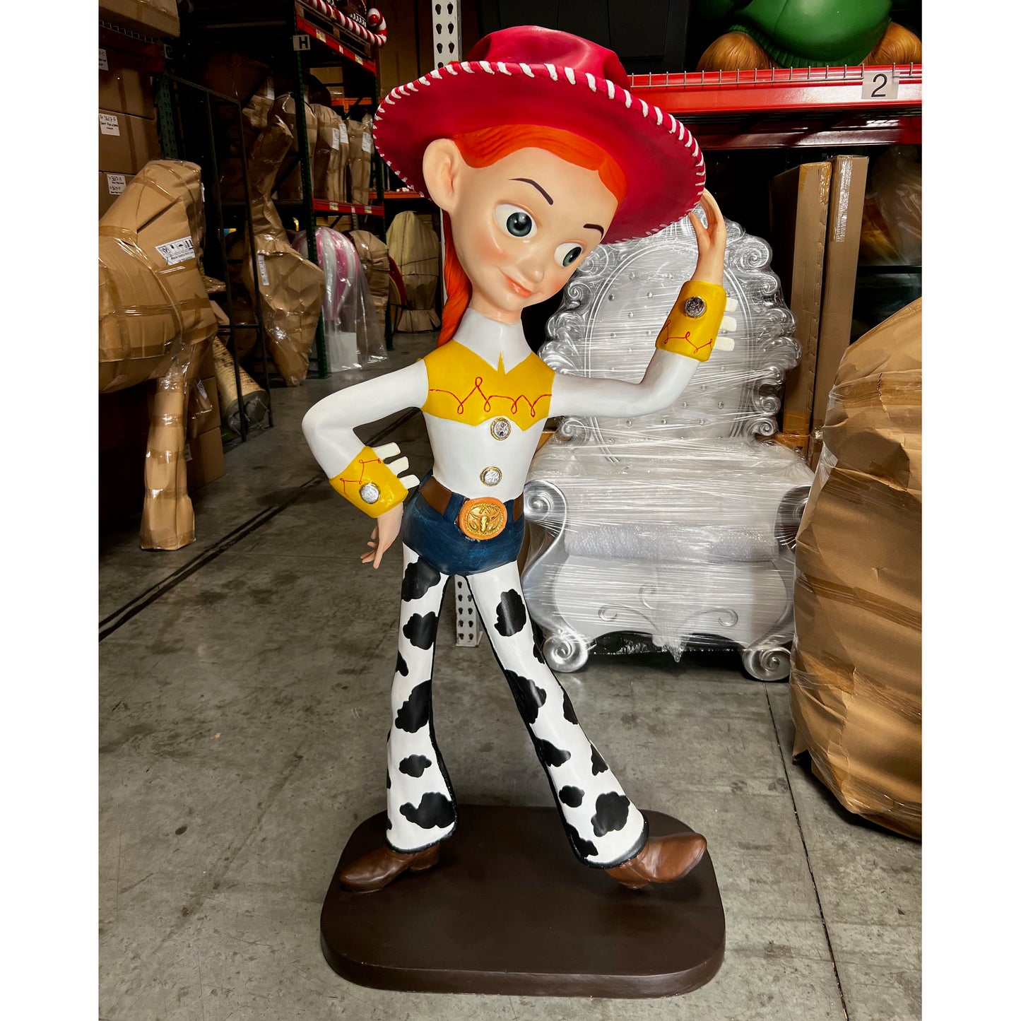 Skinny Cowgirl Statue