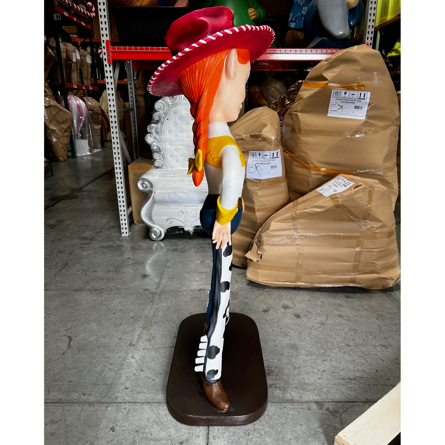 Skinny Cowgirl Statue