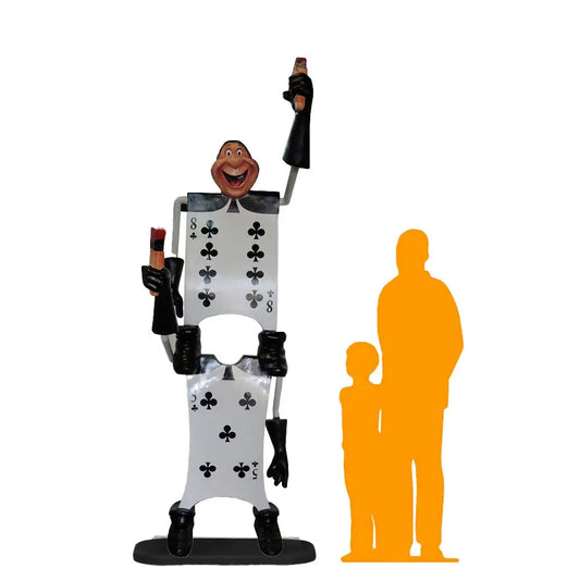 Stacked Playing Card Statue LS398-LE-A