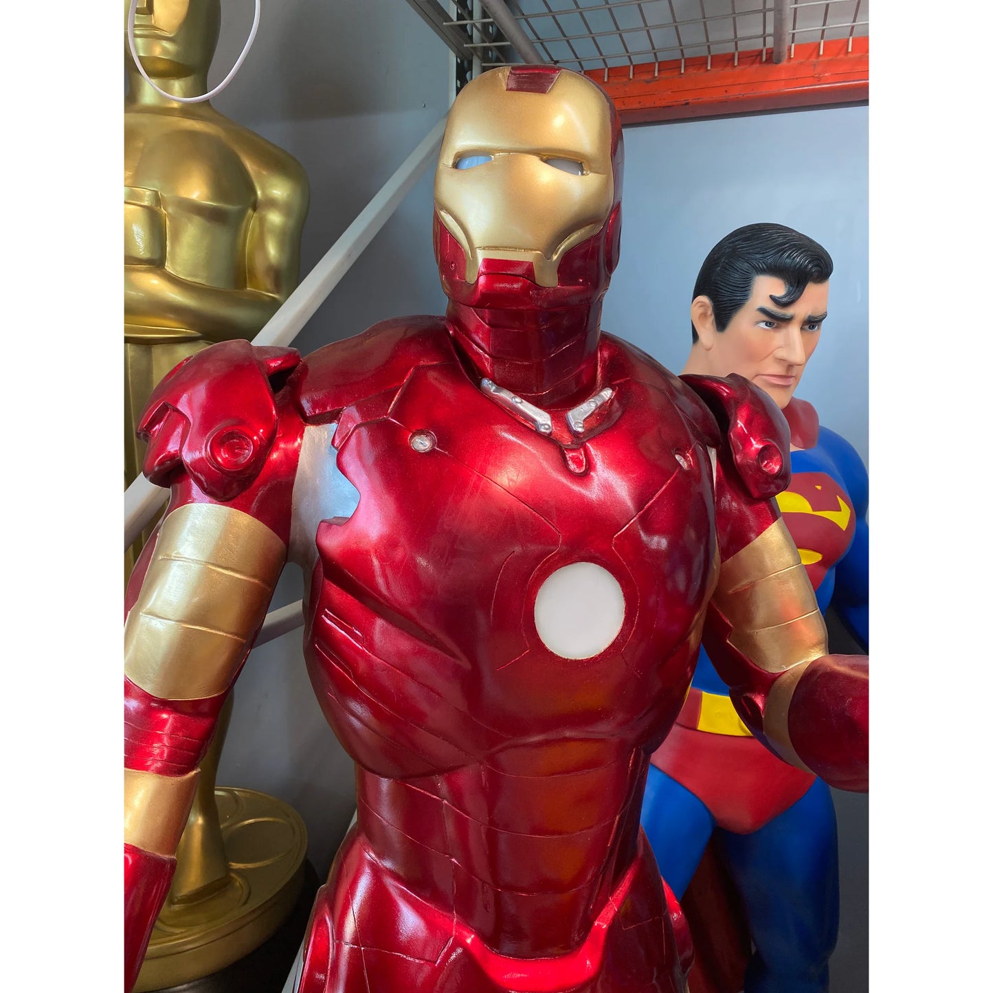 Iron Metal Man Super Hero Life Size Statue