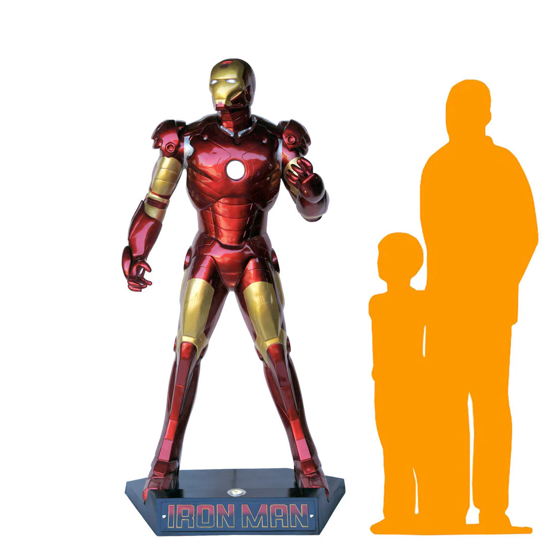 Iron Metal Man Super Hero Life Size Statue
