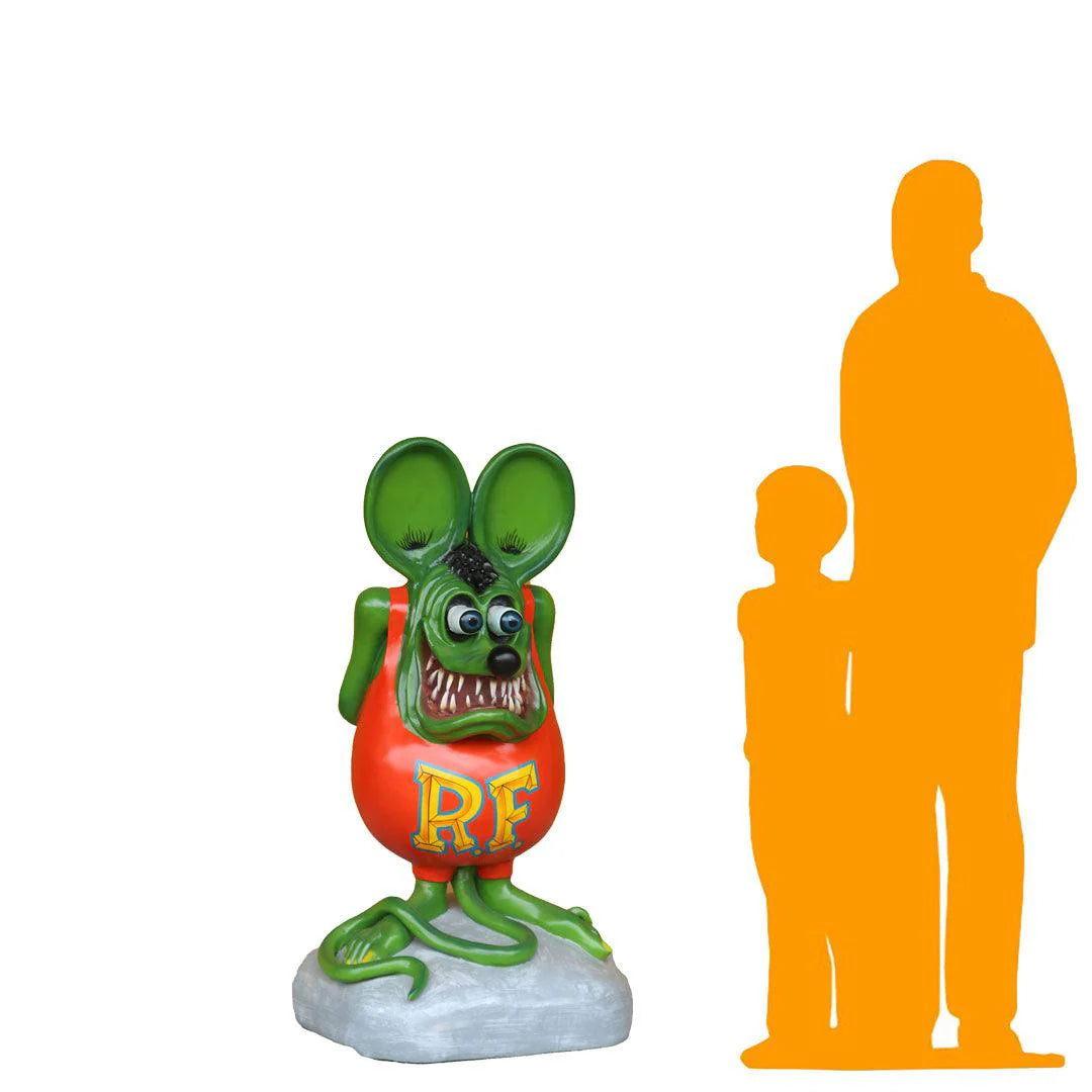 Green Rat Over Sized Statue
