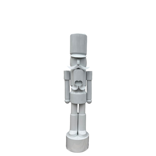 White Nutcracker Life Size Christmas Statue