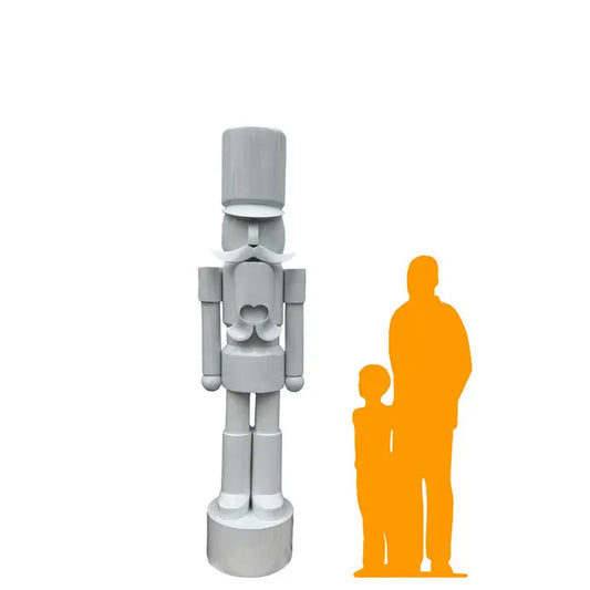 White Nutcracker Life Size Christmas Statue S0314W-NORD-P