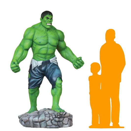 Angry Green Man Standing Super Hero Statue LS390-OE-A