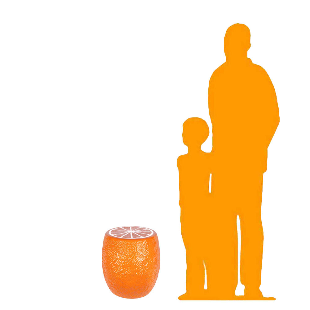 Orange Fruit Table Stool Statue