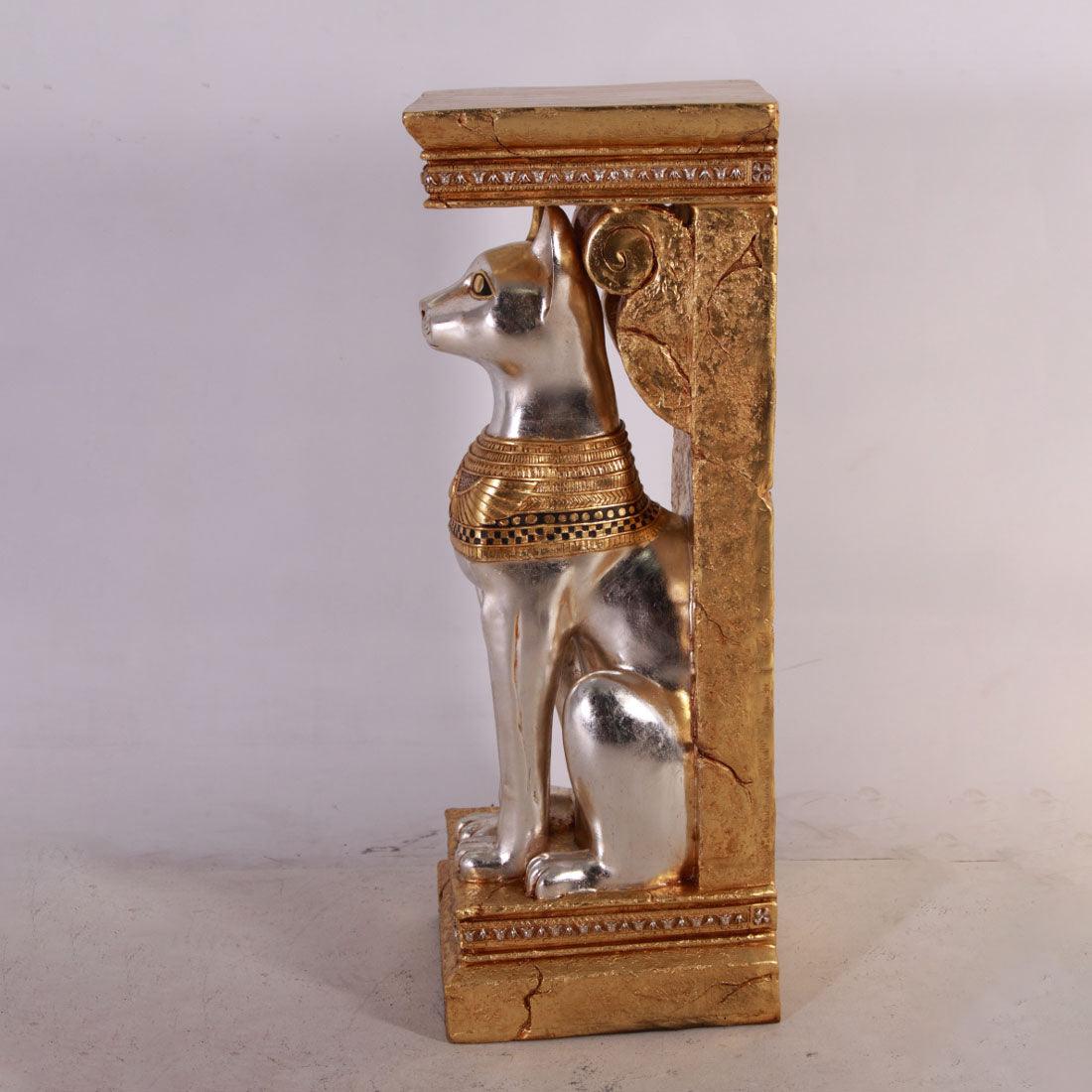Egyptian Bastet Cat Pillar Statue