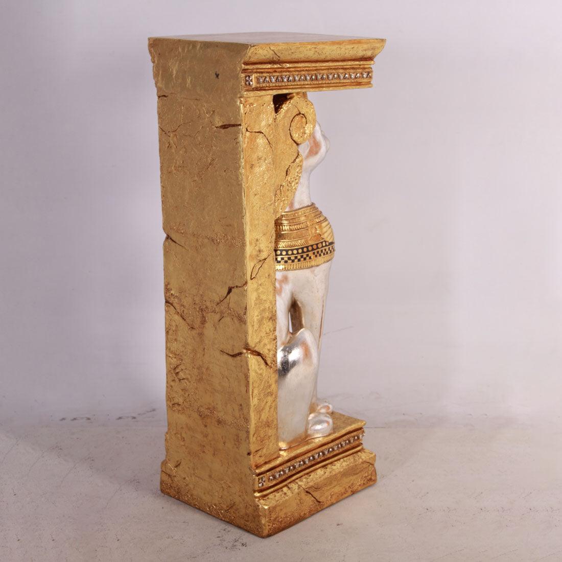 Egyptian Bastet Cat Pillar Statue