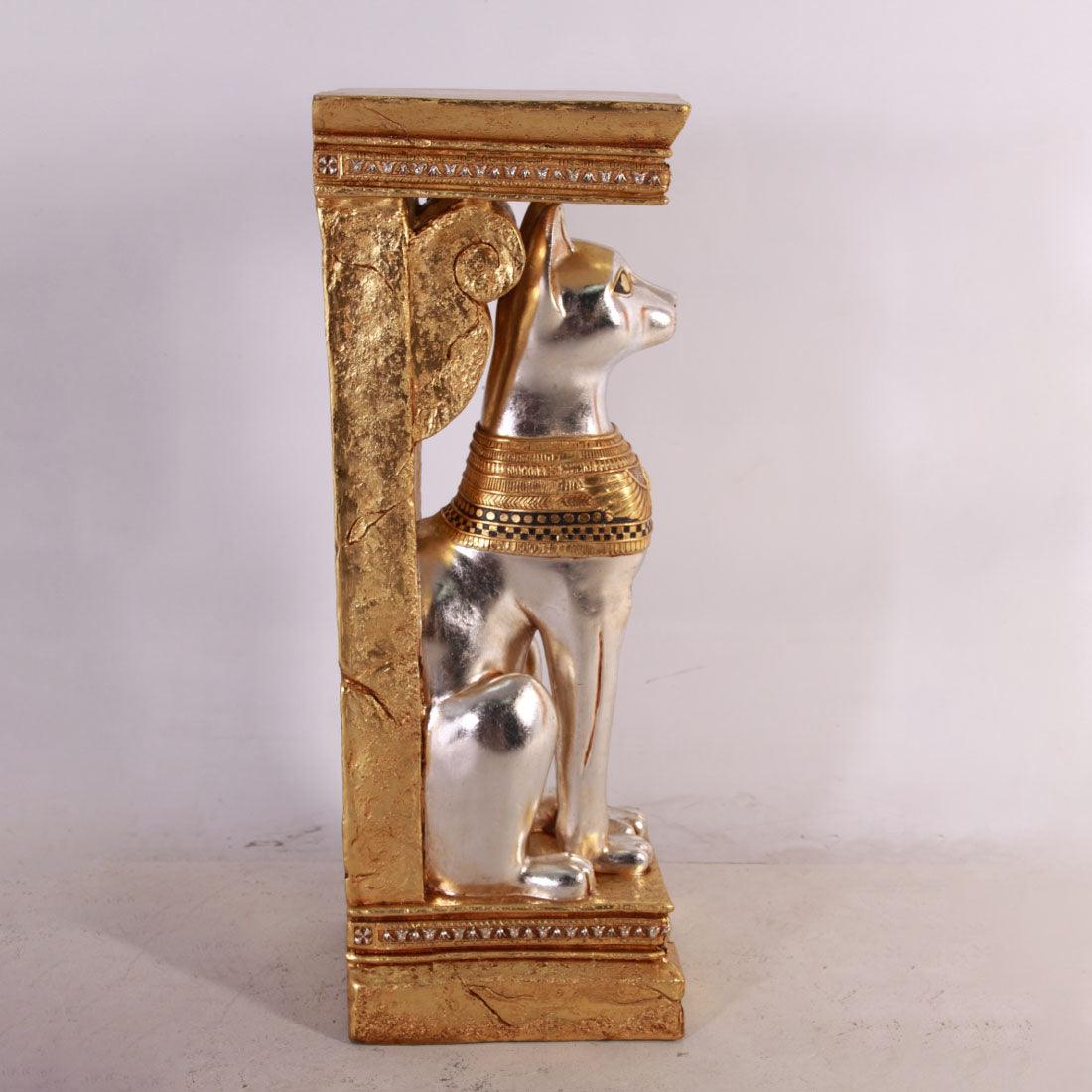 Egyptian Bastet Cat Pillar Statue