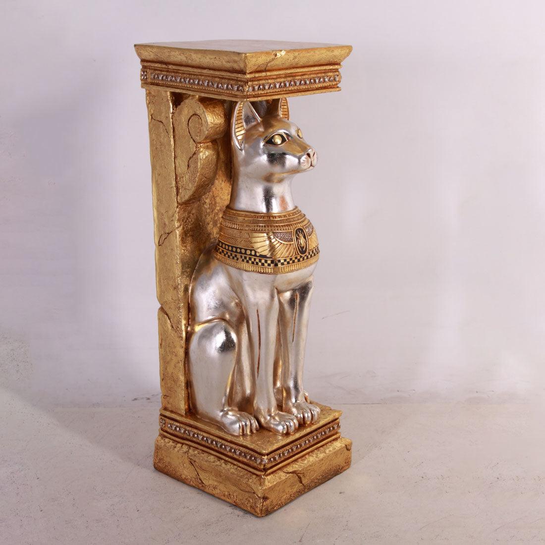 Egyptian Bastet Cat Pillar Statue