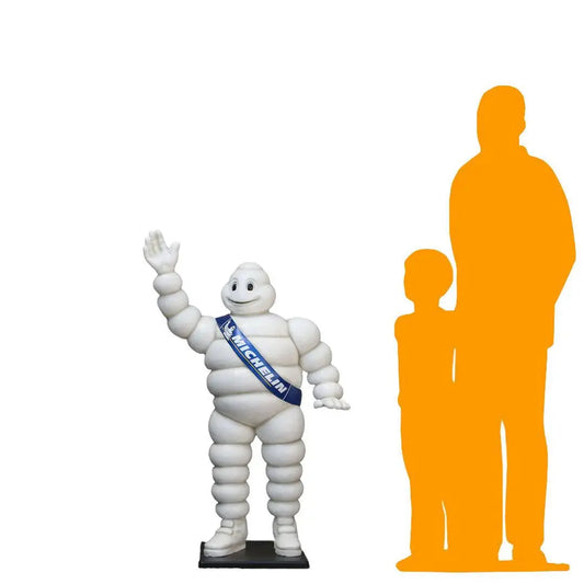 Tire Man Waving Small Statue LS362S-QU-A