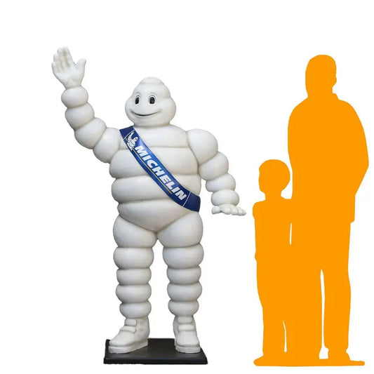 Tire Man Waving Life Size Statue LS362B-QV-A
