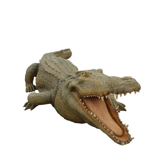 Large Crocodile Mouth Open Statue - LM Treasures Prop Rentals