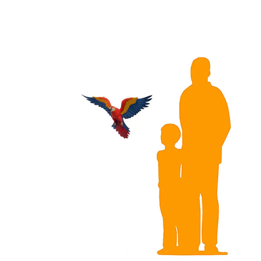 Rainbow Flying Parrot Statue A0618-R035-PT