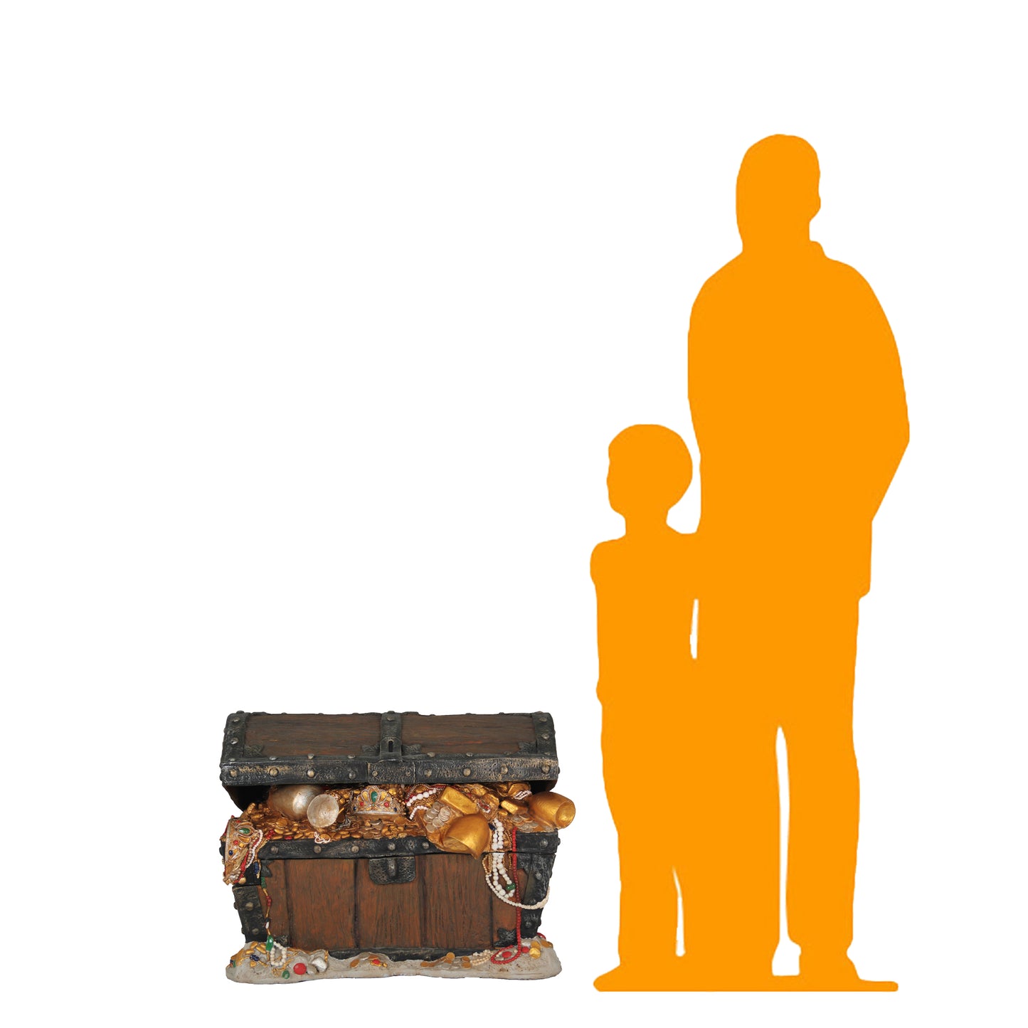 Big Treasure Chest Life Size Statue