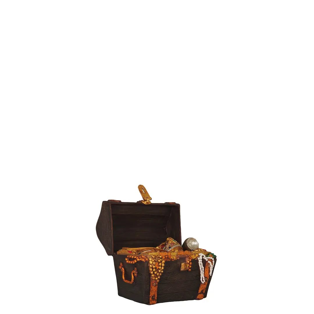 Small Treasure Chest Open Life Size Statue LS275-R111-PT