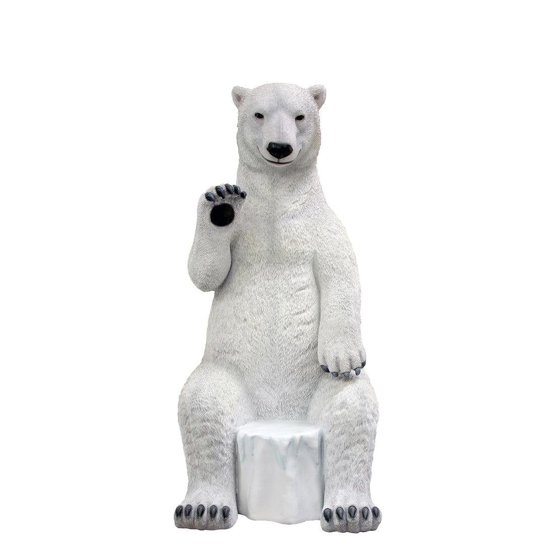 Polar Bear Chair Photo Op Statue - LM Treasures Prop Rentals