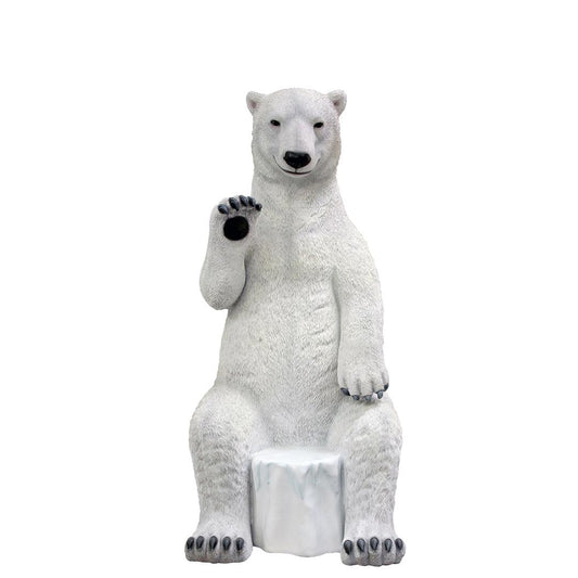 Polar Bear Chair Photo Op Statue - LM Treasures Prop Rentals