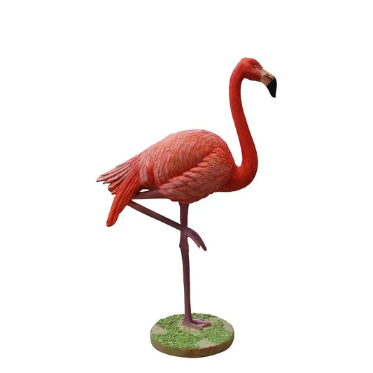 Flamingo Head Up Life Size Statue Prop - LM Treasures Prop Rentals
