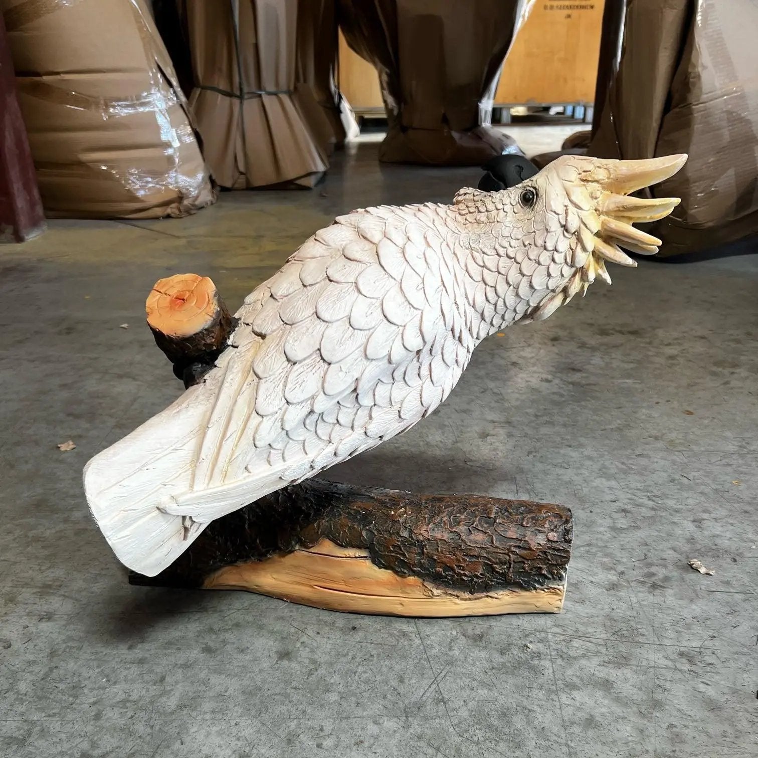 Cockatoo On Branch Statue A0619-R034-PT