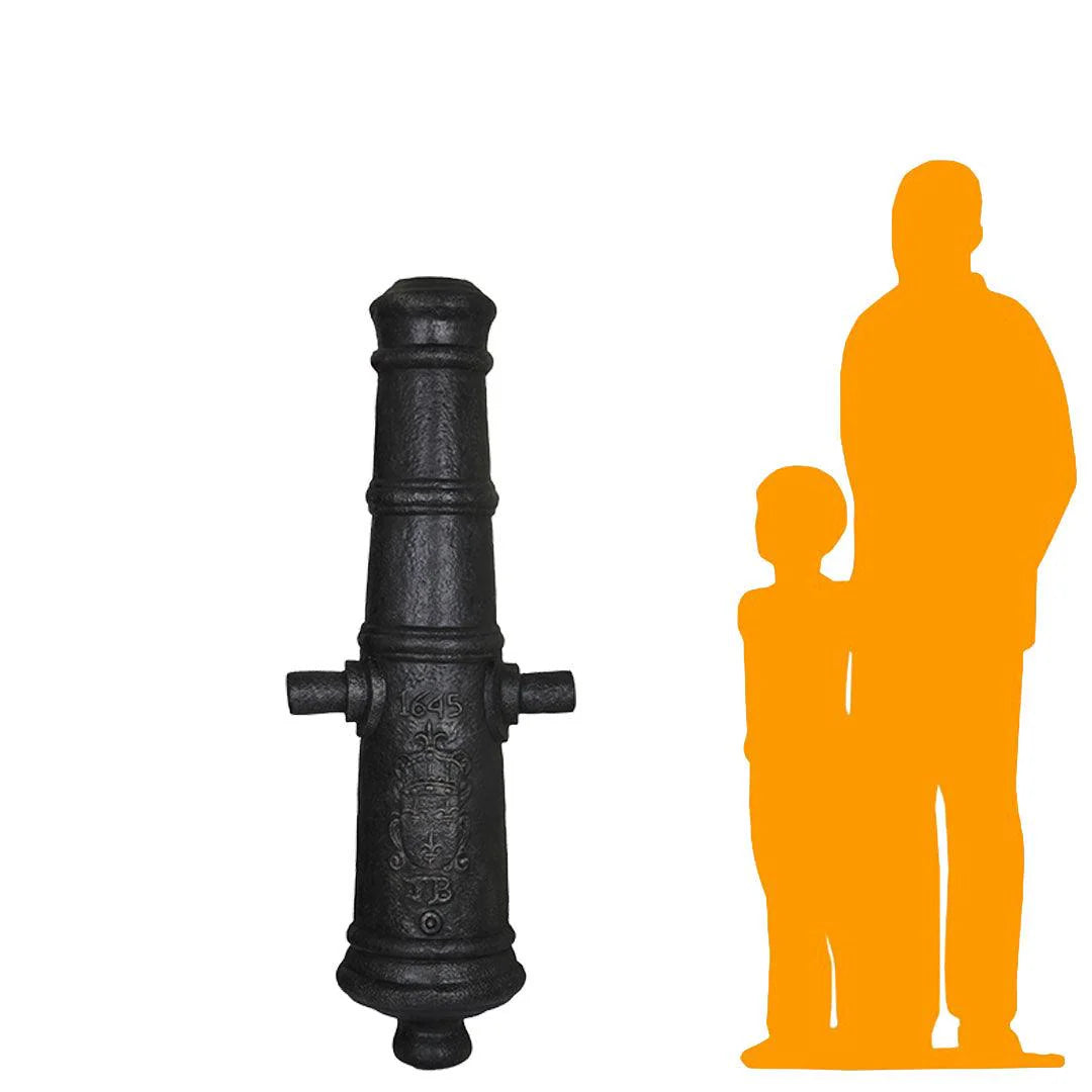 Cannon Barrel Life Size Statue