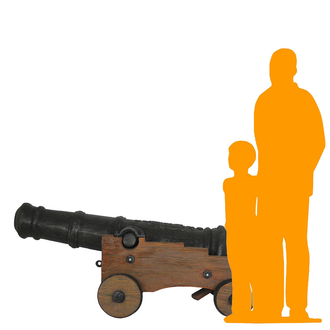 Cannon With Base Life Size Statue