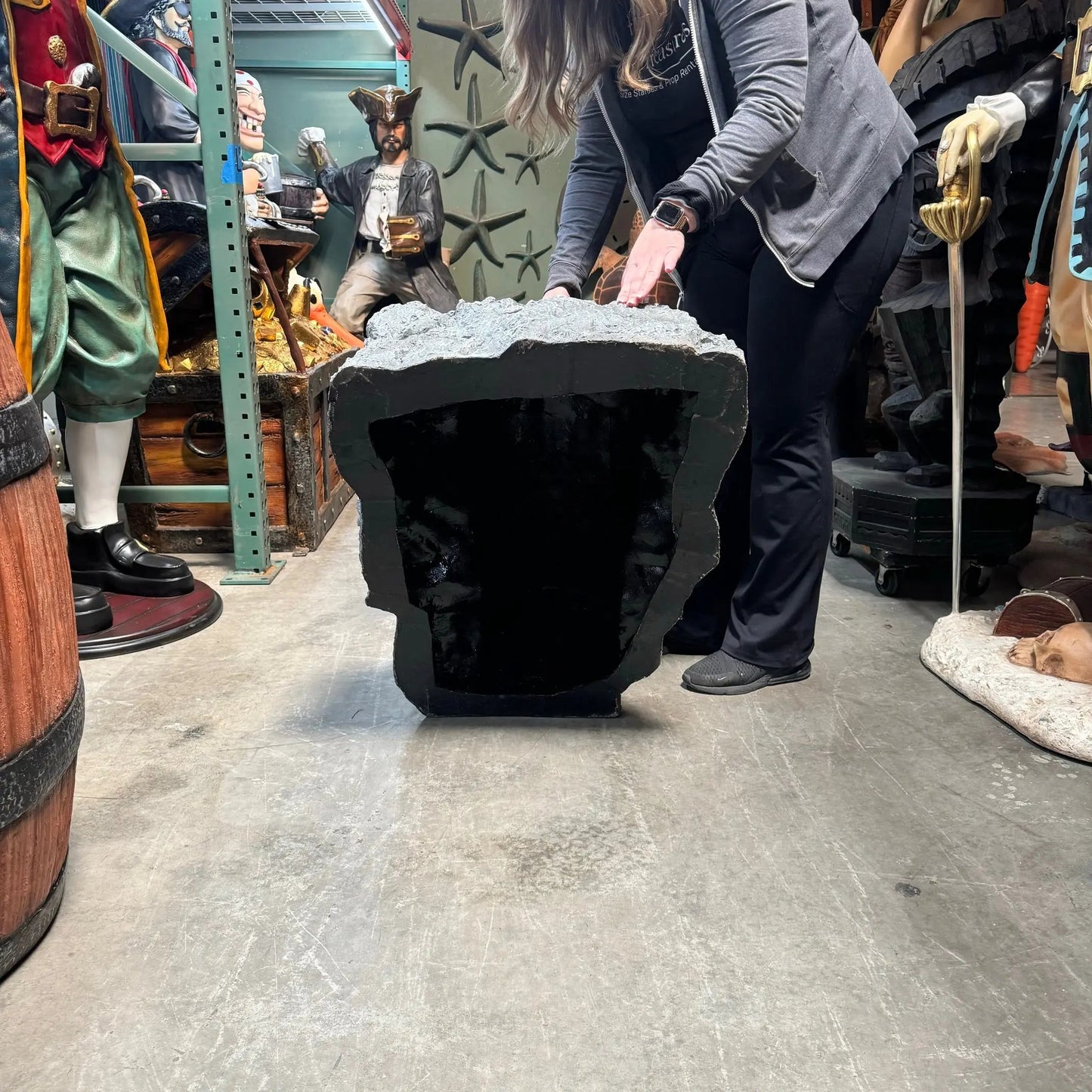 Old Treasure Chest Life Size Statue LS278-R064-PT