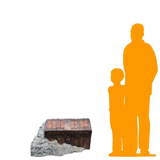 Old Treasure Chest Life Size Statue LS278-R064-PT