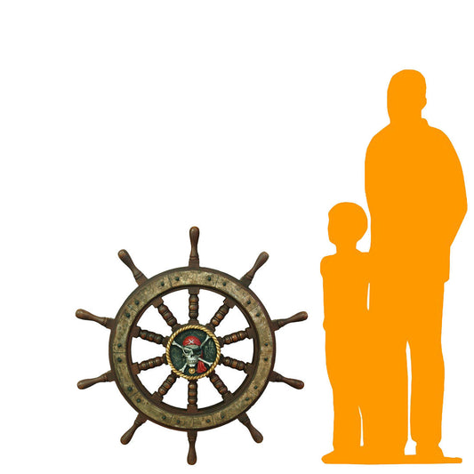 Pirate Rudder Life Size Statue LS350-R077-PT