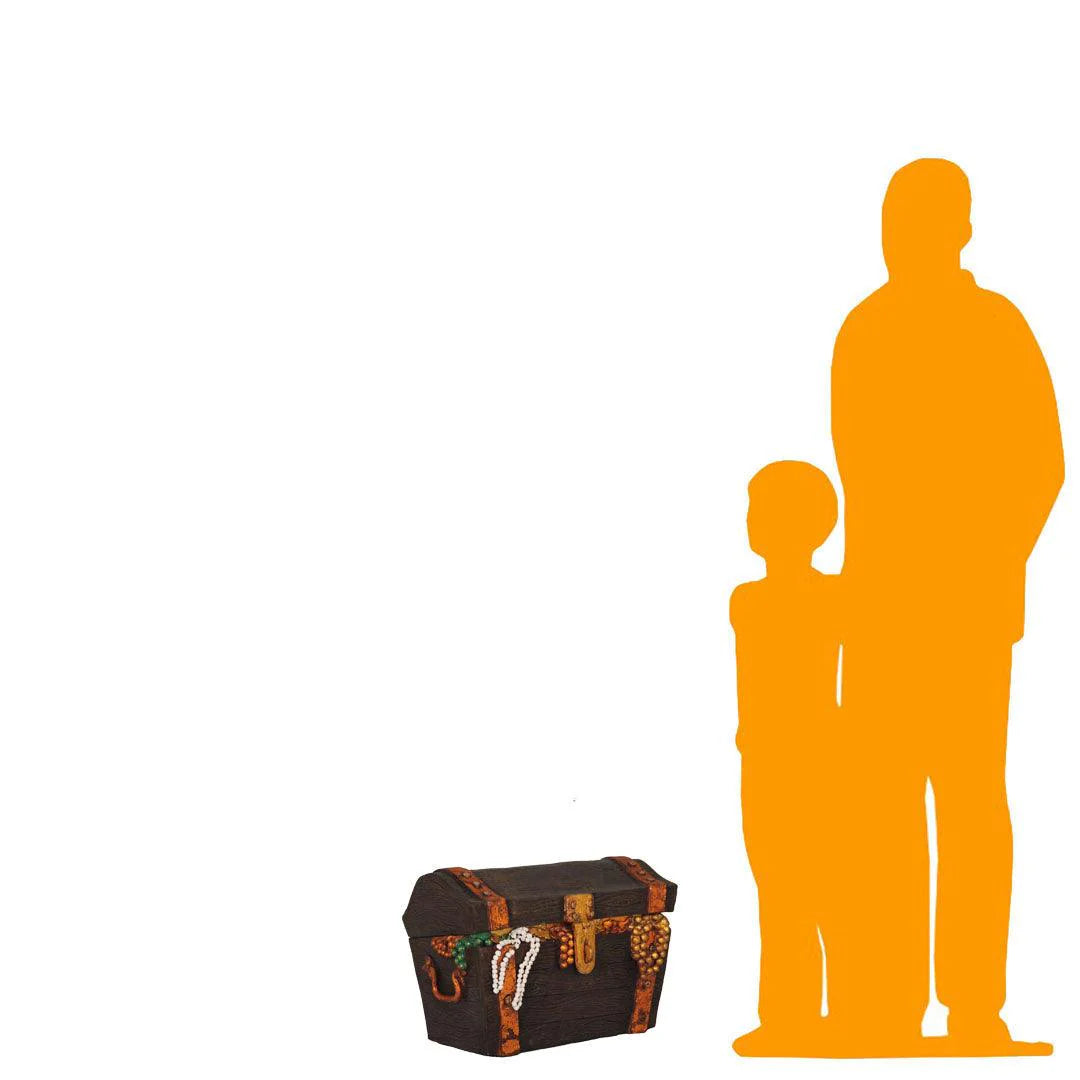 Small Treasure Chest Closed Life Size Statue