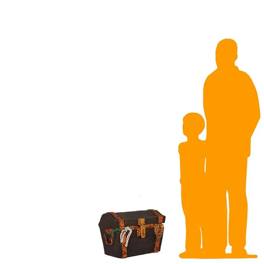 Small Treasure Chest Closed Life Size Statue LS262-R080-PT