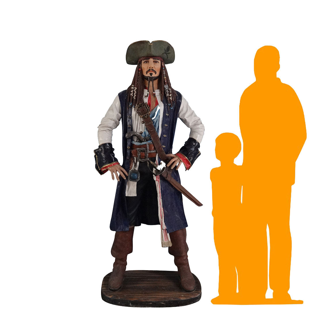 Pirate Captain Jack Life Size Statue