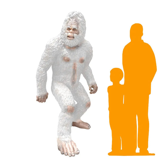 White Abominable Snowman Yeti Statue A0730W-R134-PT