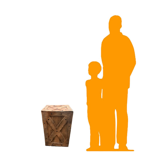 Small Rustic Brown Crate F0175SN-R136-PT