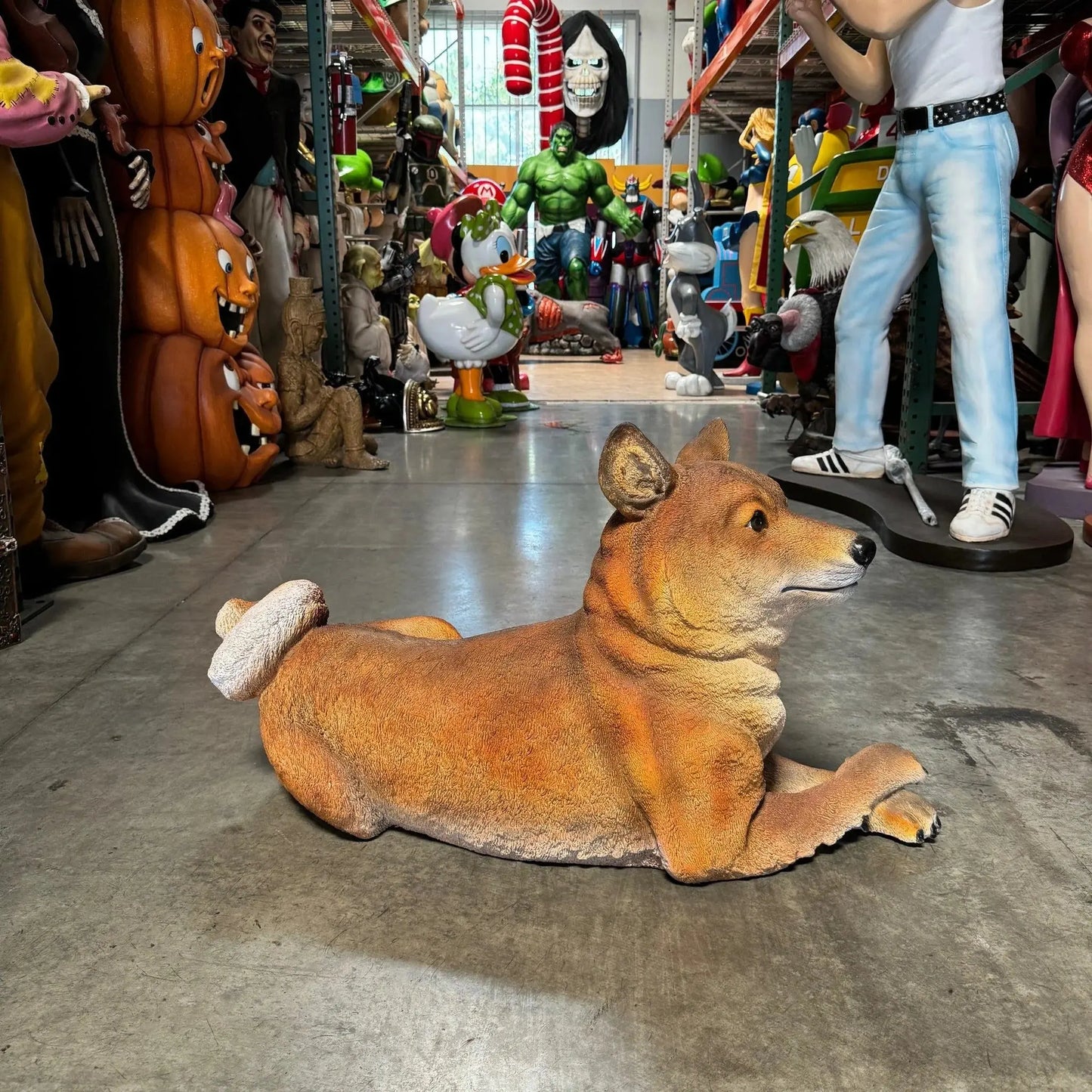 Shiba Inu Dog Statue A0596-R171-PT