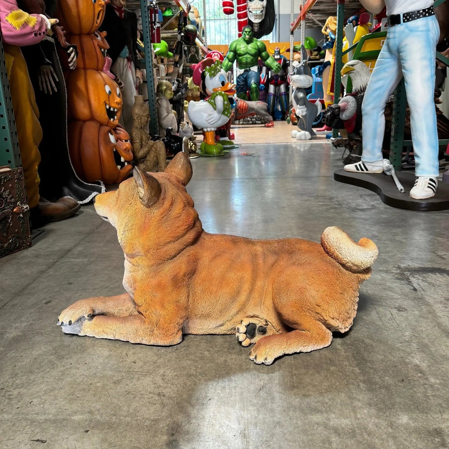 Shiba Inu Dog Statue A0596-R171-PT