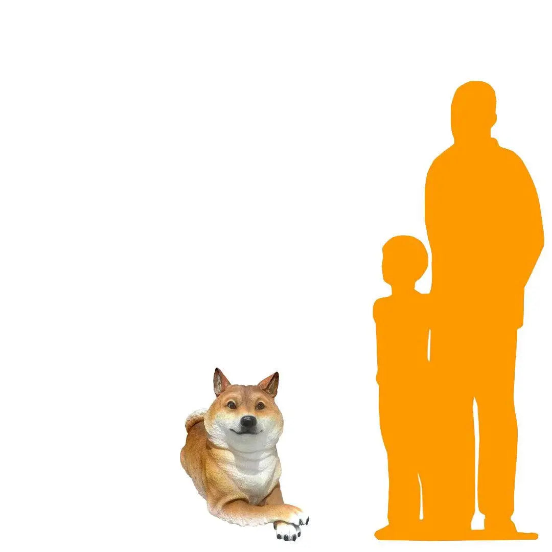 Shiba Inu Dog Statue A0596-R171-PT