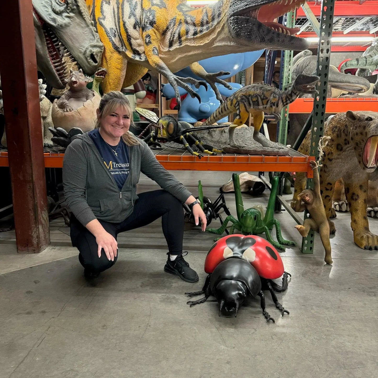 Lady Bug Statue A0742-R176-PT