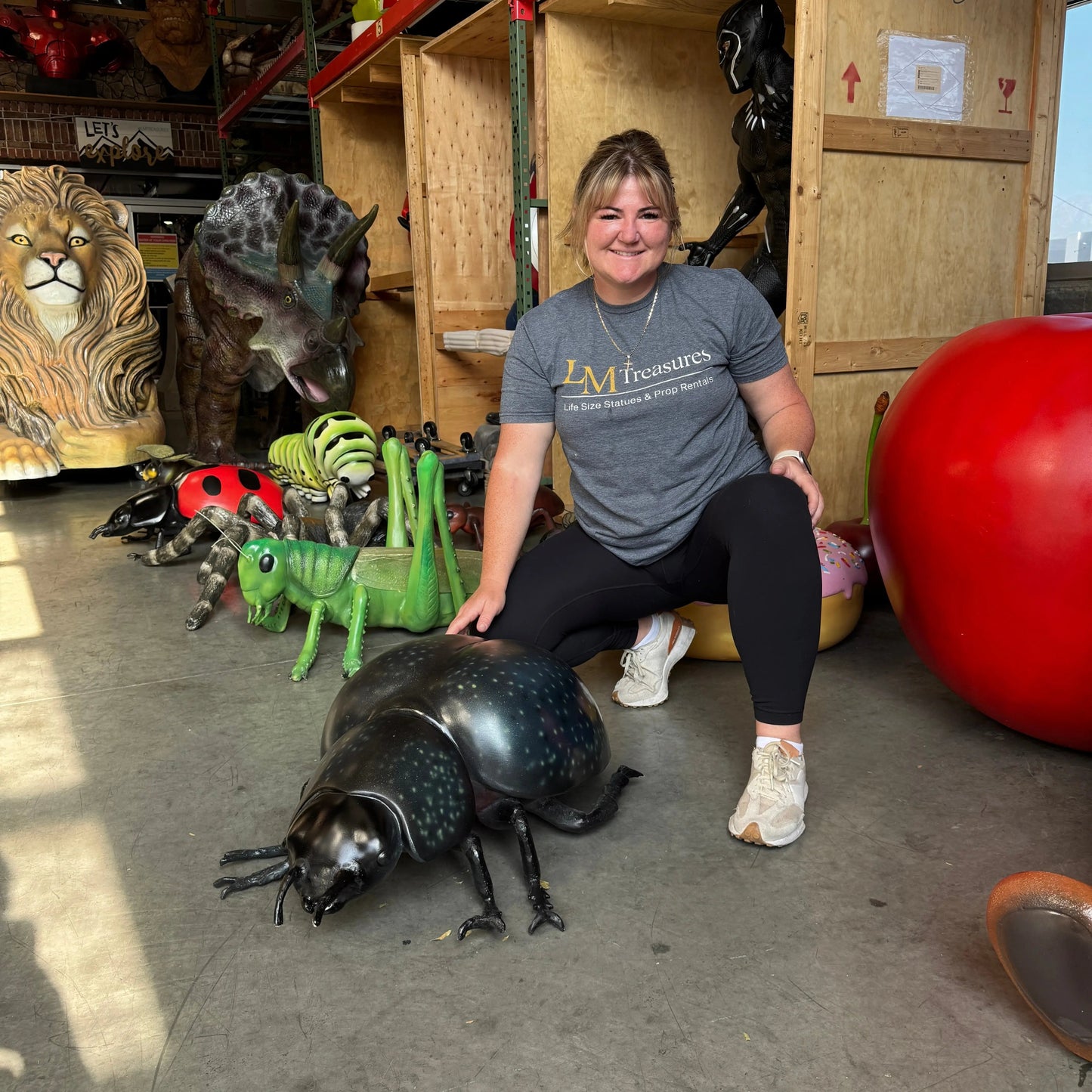 Beetle Statue A0598-R176-PT